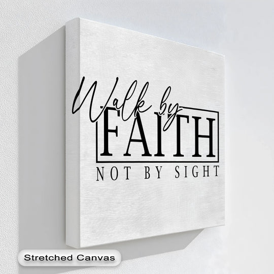 Flowing script lettering gives a natural, hand-lettered aesthetic to this motivational christian canvas print, a perfect choice for the best canvas prints.