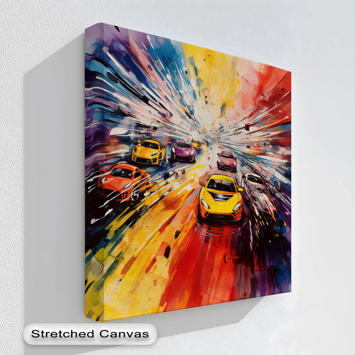 Color Burst Speedway – Car Canvas Print - MyPhotoStation