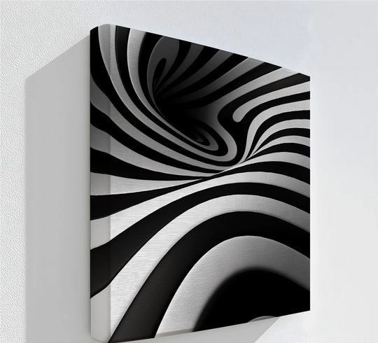 Monochrome Swirl – Dynamic Black & White Canvas Print - MyPhotoStation