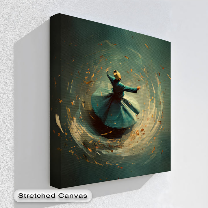 Whirl of the Soul – Sufi Dervish Spiritual Canvas Print
