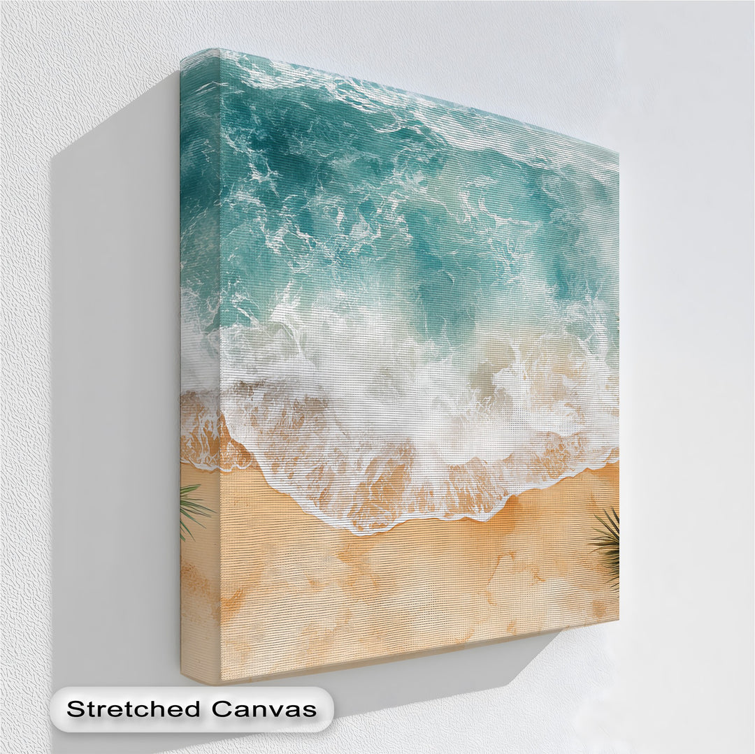 Experience coastal serenity with this tropical canvas wall art.

