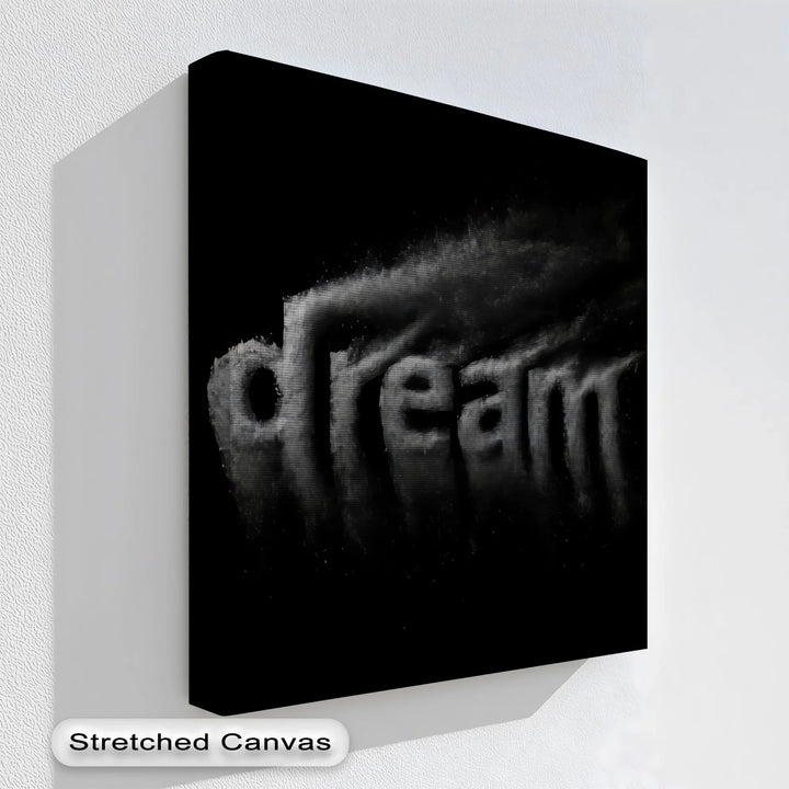 DREAM – Smoky Typographic Canvas Print