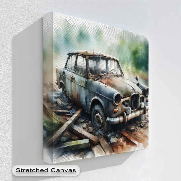 Abandoned Vintage Car – Car Canvas Print