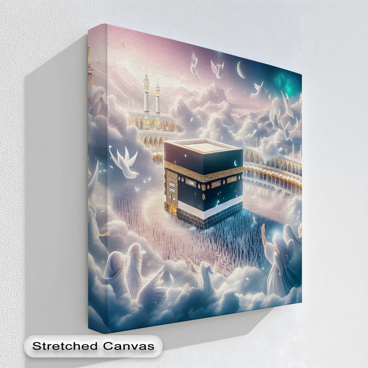 Kaaba in the Clouds – Spiritual Islamic Wall Art