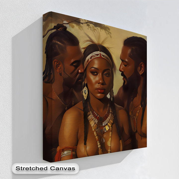 Tribal Seduction – Erotic Tribal Themed Canvas Wall Art | Framed Art