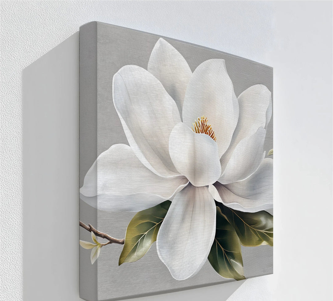 Elegant Magnolia – white magnolia flower canvas wall art.

