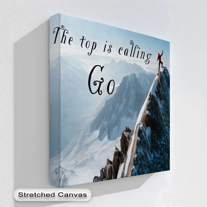Answer the Call – Mountain Peak Motivational Canvas Print