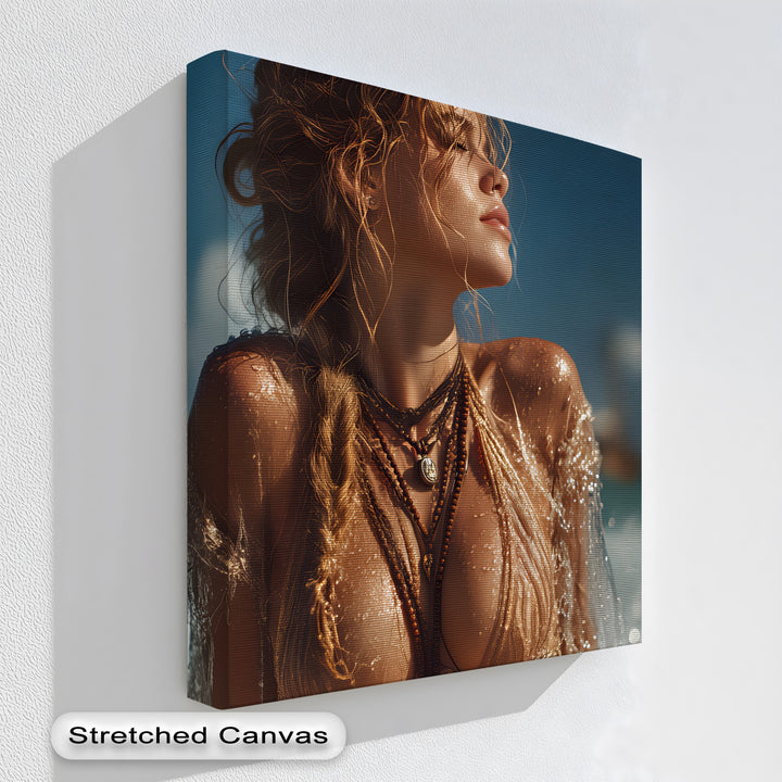 Sensual Seaside Beauty - Erotic Canvas Wall Art | Nude Art