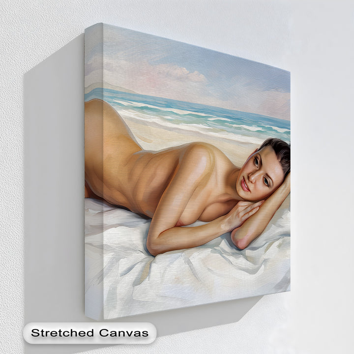 Bare Bliss – Nude Beach Framed Erotic Canvas Wall Art | Naked Art