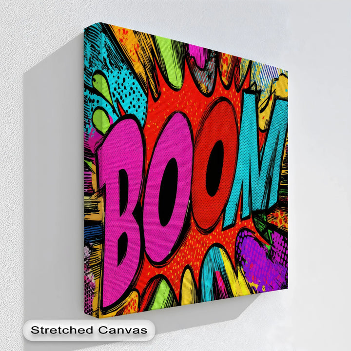 BOOM! – Vibrant Pop Art Explosion Canvas Print