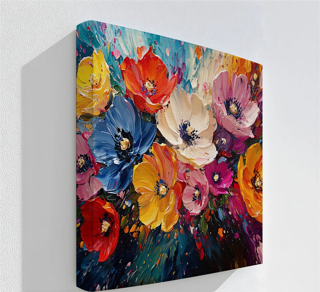 Color Symphony – bold abstract floral canvas bursting with color.

