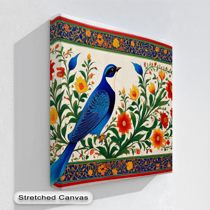Majestic Bluebird Garden – Persian Canvas Print