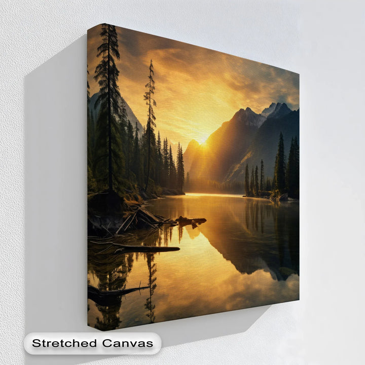 Golden Mountain - Landscape Canvas Print