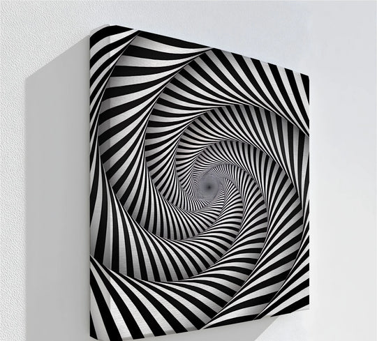 Twisting Vortex Illusion in Black & White – Canvas Print - MyPhotoStation