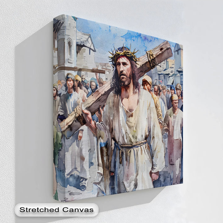 The Way of the Cross – Jesus Carrying the Cross Canvas Print