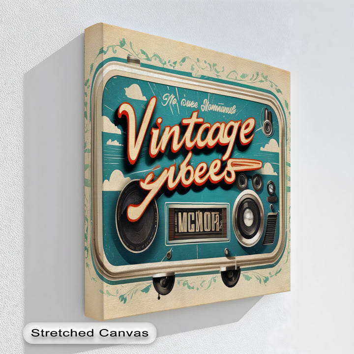 Vintage Vibes – Retro Camera Canvas Print