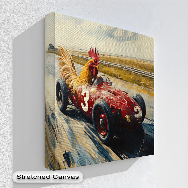 Rooster Racer – Car Canvas Print