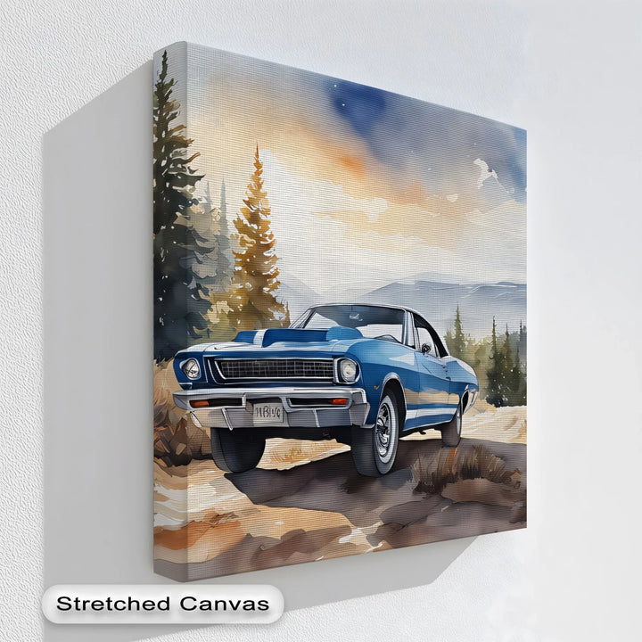 Blue Classic Muscle Car – Car Canvas Print - MyPhotoStation