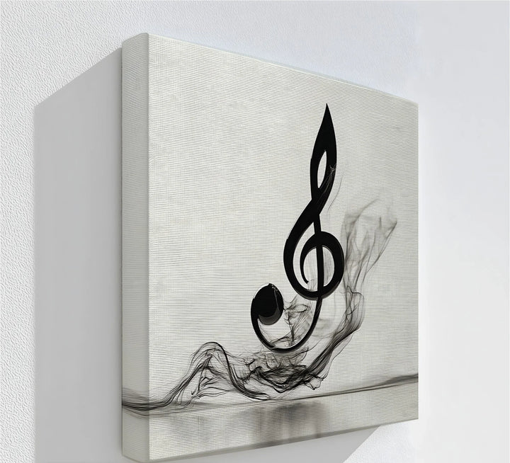 Melodic Smoke Treble Clef – Minimalist Music Canvas Prints - MyPhotoStation