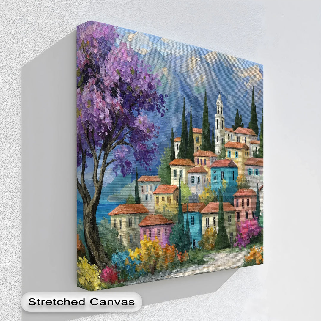 Purple Blossom Village – Canvas Print - MyPhotoStation