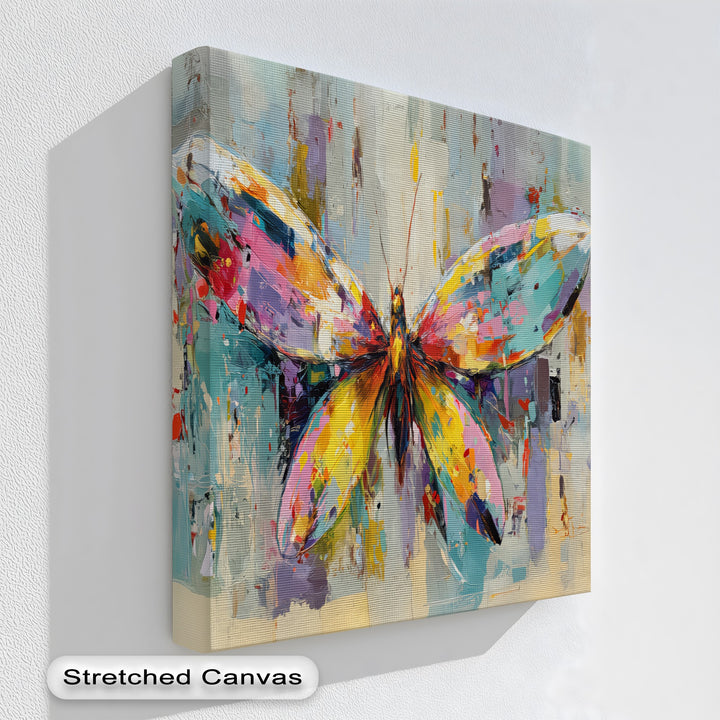 Radiant Transformation – Abstract Butterfly Canvas Print