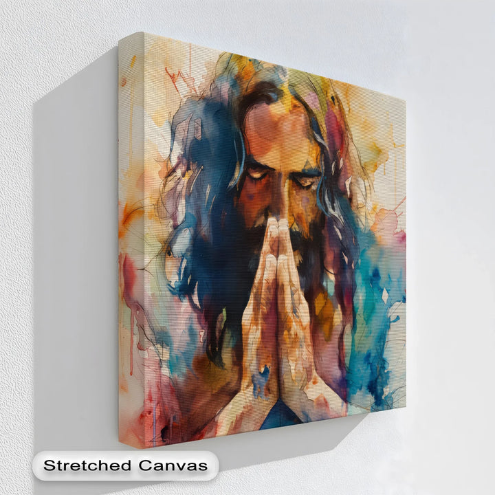 Sacred Stillness – Praying Jesus Canvas Print