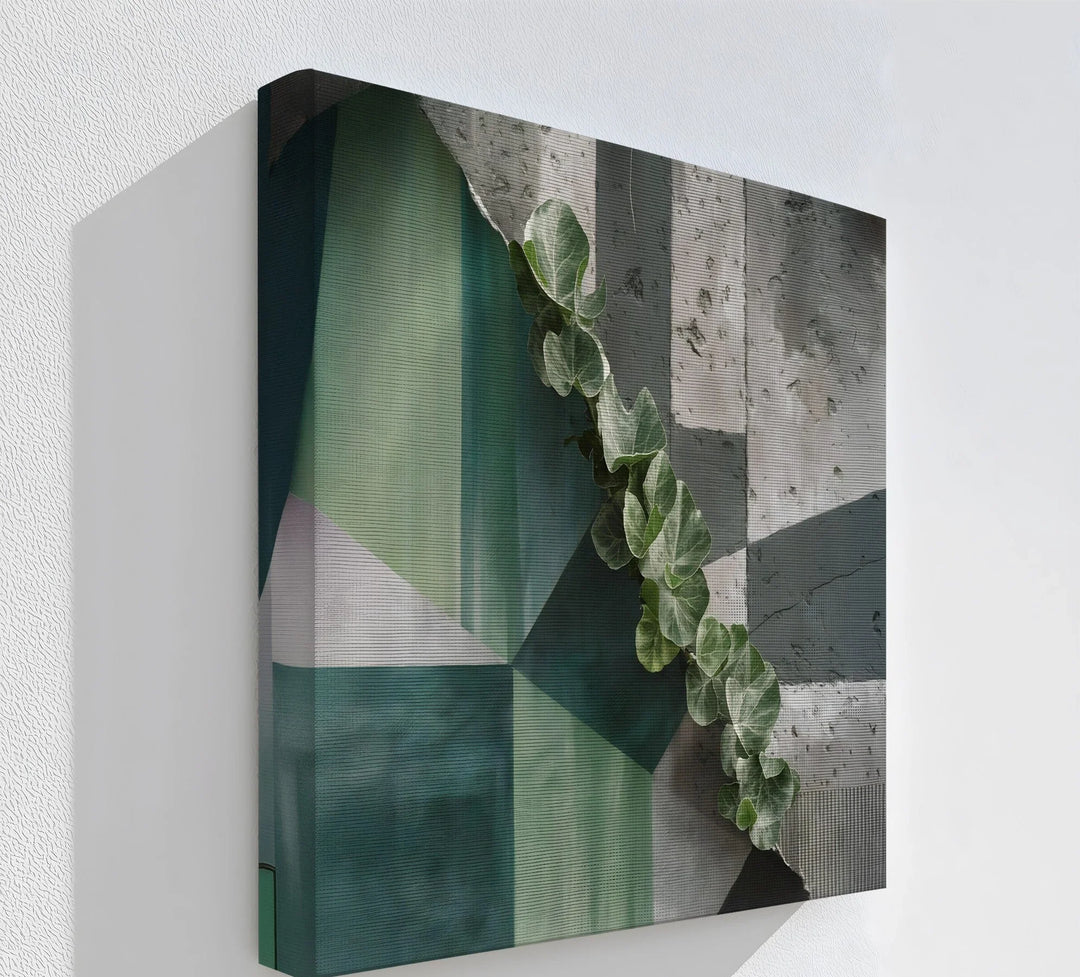 Urban Climb – Geometric Ivy Wall Canvas Print - MyPhotoStation