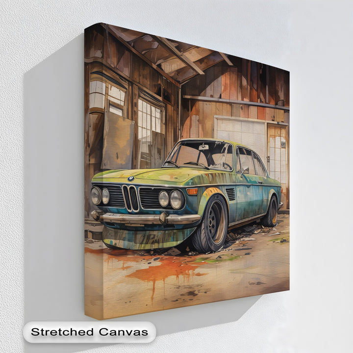 Abandoned BMW Classic – Car Canvas Print