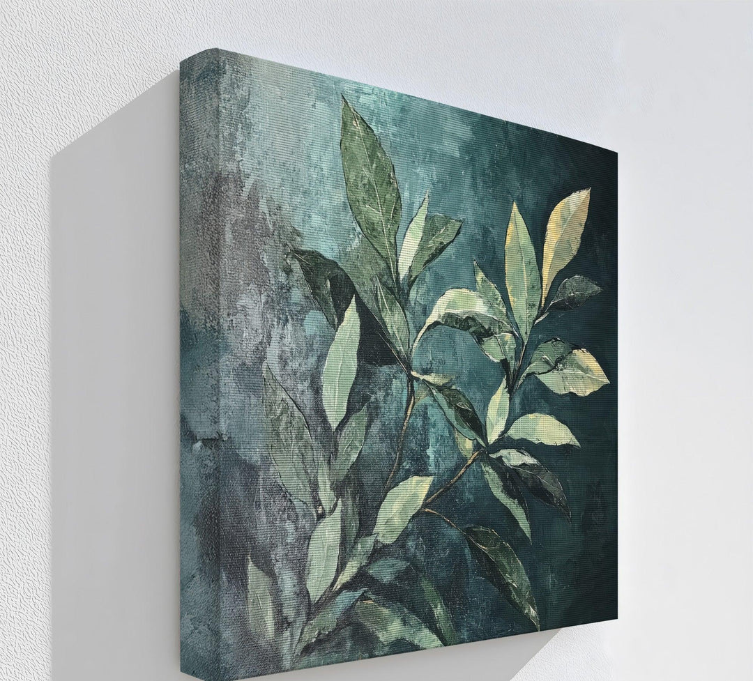 Shadowed Leaves – Botanical Greenery Canvas Print - MyPhotoStation