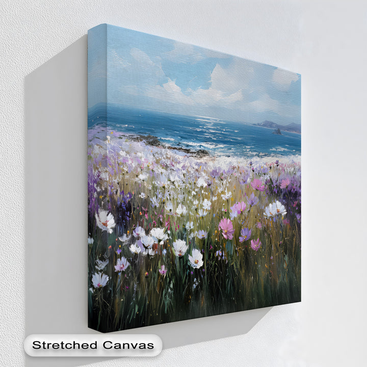 Coastal Bloom – Seaside Wildflower Canvas Print