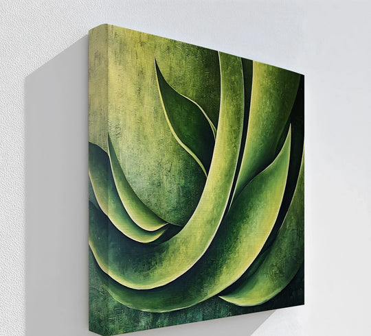 Verdant Motion – Abstract Green Botanical Canvas Print - MyPhotoStation
