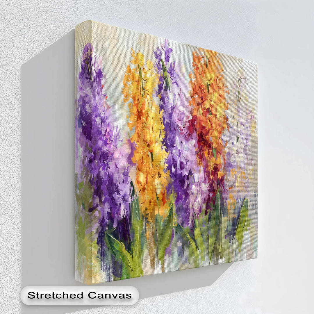Spring Chorus – Vibrant Hyacinth Flower Bouquet Canvas Print - MyPhotoStation