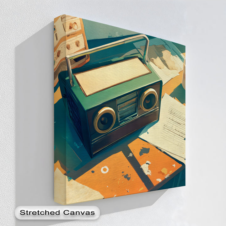 Studio Break – Retro Desk Radio Canvas Print