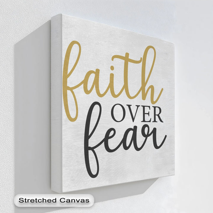 Bold script quote art with a message of courage and faith

