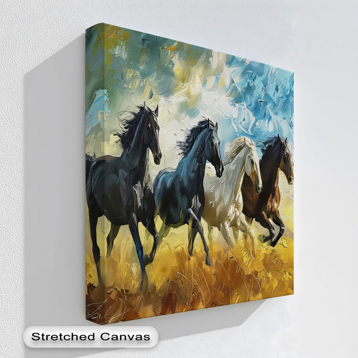 Elemental Gallop – Wild Horses in Motion Canvas Print