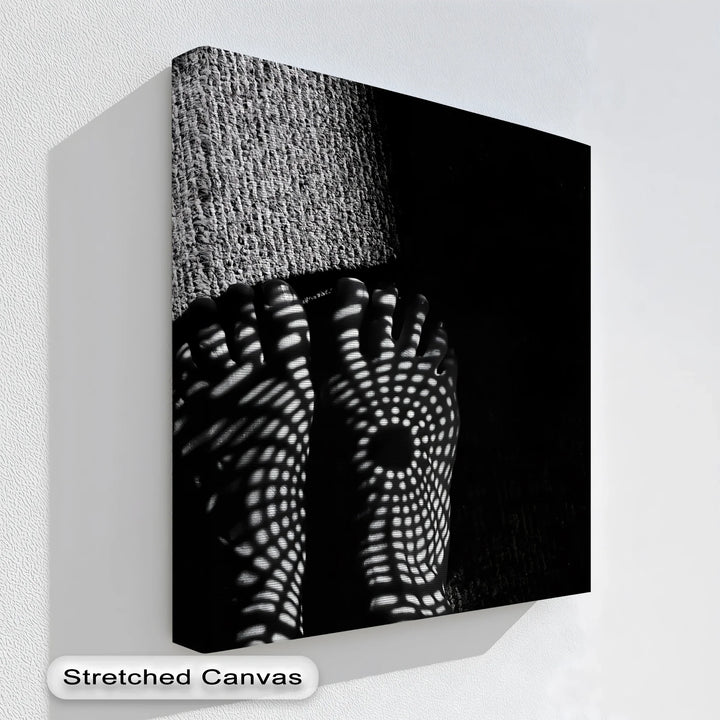 Light and Pattern – Abstract Black and White Canvas Print - MyPhotoStation
