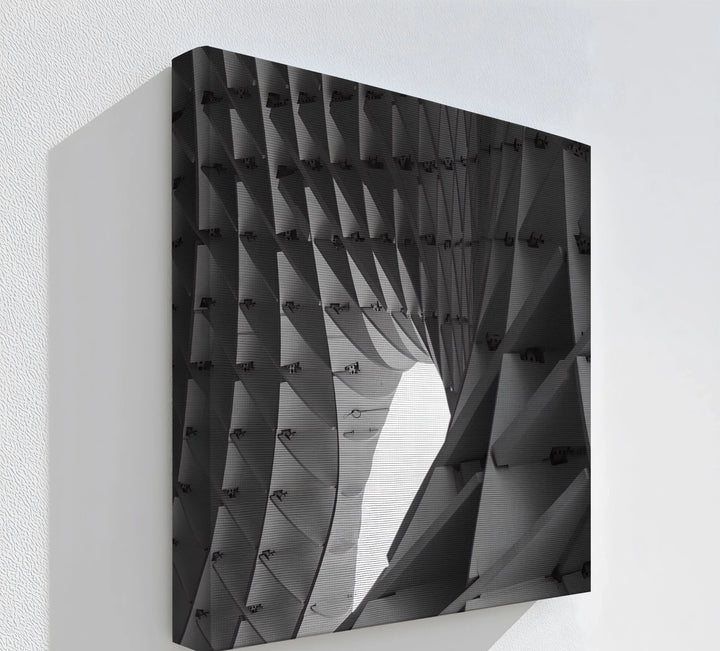 Parametric Flow – modern geometric architecture canvas print.

