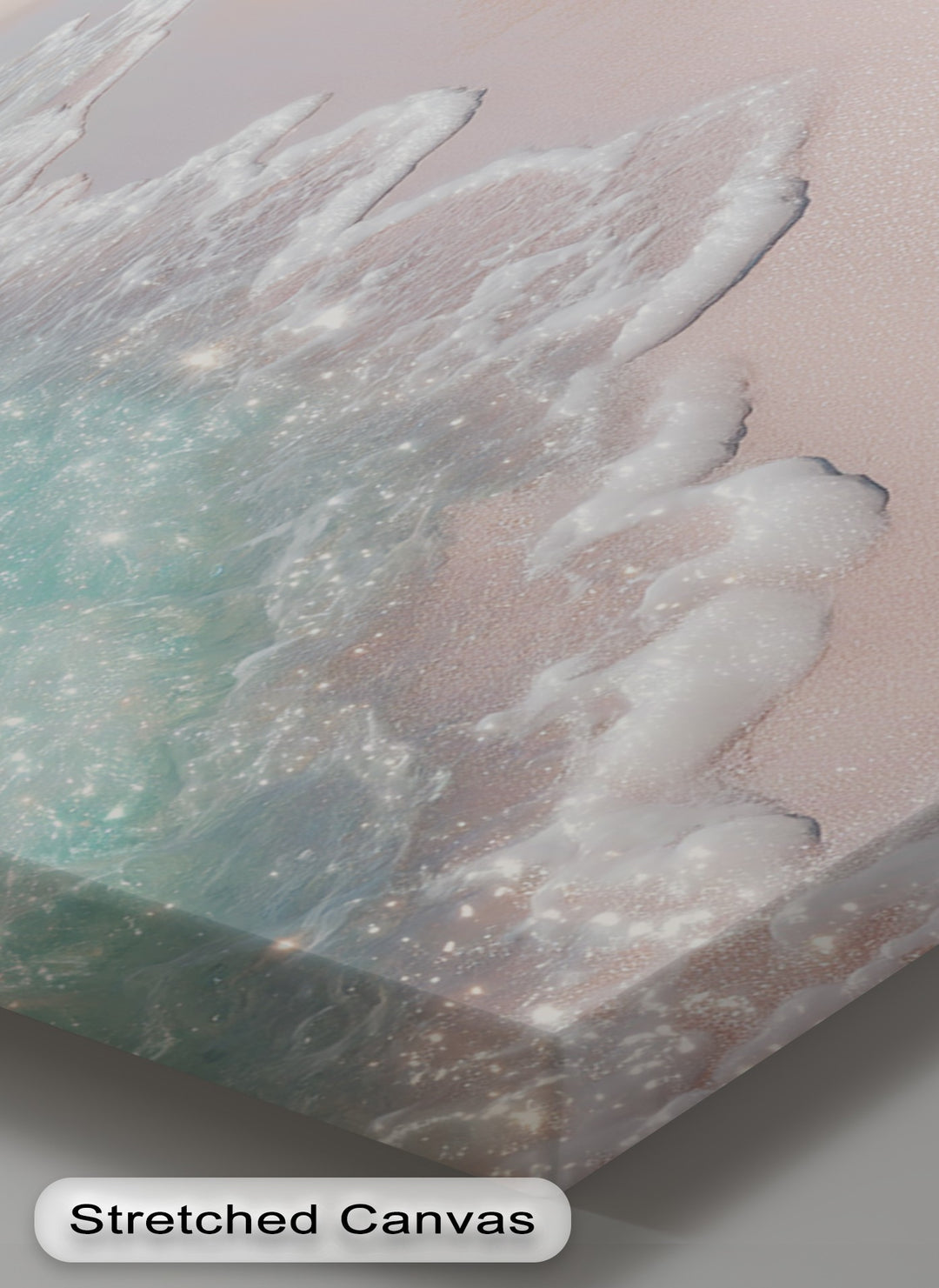Tropical Bliss – Sparkling Pink Beach Canvas Print