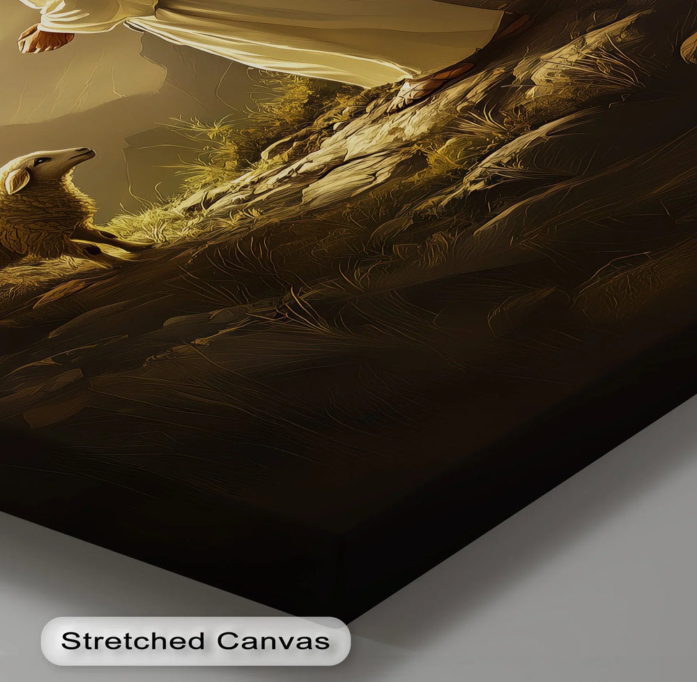 This heartfelt canvas print symbolizes grace, mercy, and spiritual guidance.

