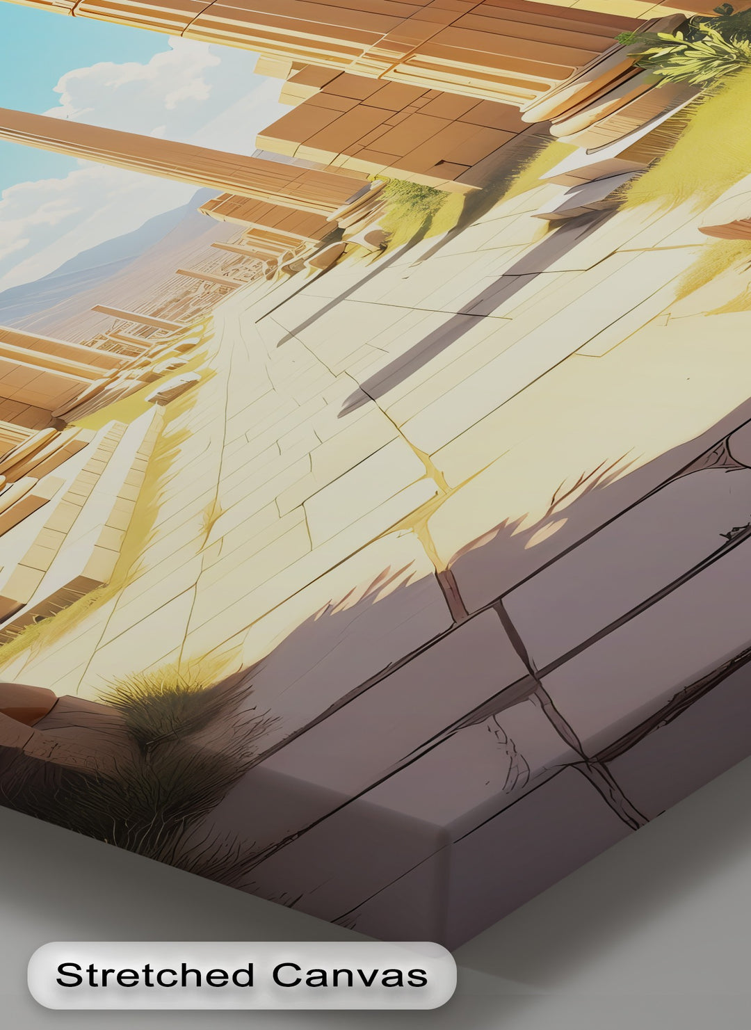 Golden Horizon – Ancient City Ruins Canvas Print