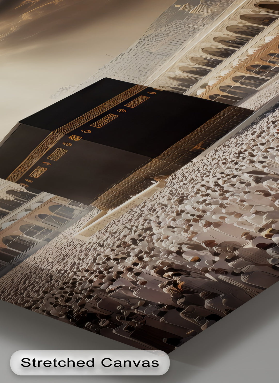 Divine Light over the Kaaba – Islamic Canvas Print
