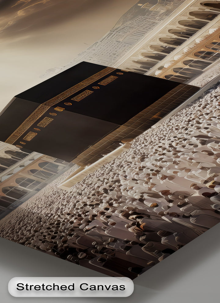 Divine Light over the Kaaba – Islamic Canvas Print