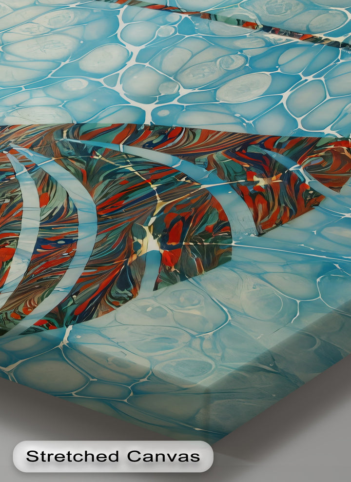 Dance of Devotion – Whirling Dervish Ebru Art Canvas Print