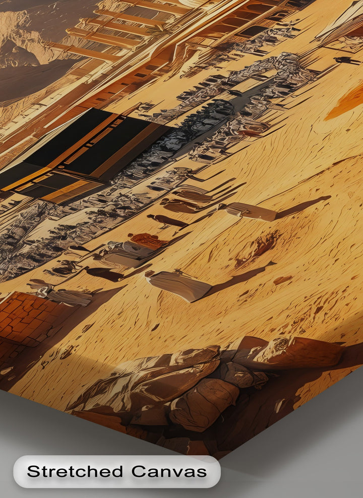 Ancient Makkah – Historic Kaaba Scene Islamic Canvas Print