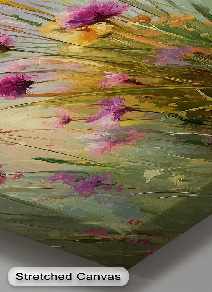Wildflower Meadow at Dusk – Sunset Landscape Canvas Print - MyPhotoStation