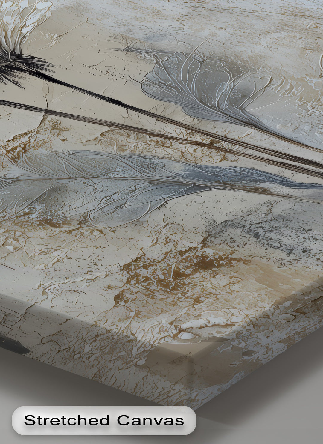 Ethereal Twins – Textured Dandelion Floral Canvas Print