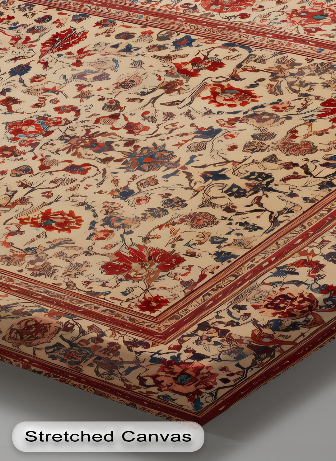 Timeless Harmony – Persian Floral Rug Canvas Print