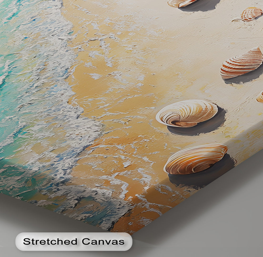 Bring coastal charm to any room with this turquoise photo canvas print.

