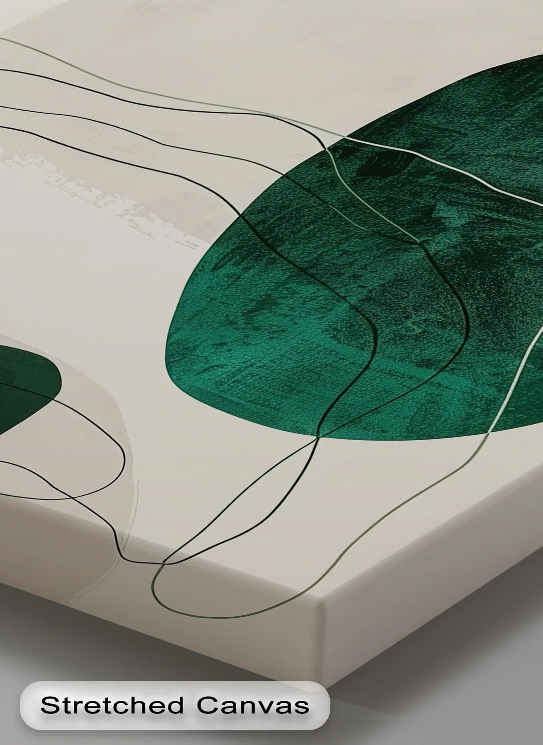 Floating Emerald Forms – Contemporary Abstract Canvas Print - MyPhotoStation