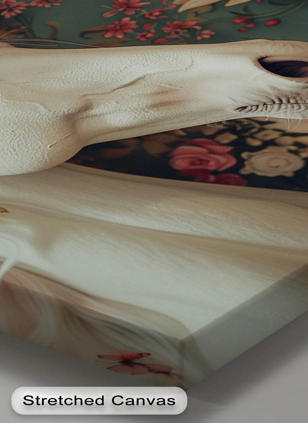Romantic Fantasy Portrait with Roses and Butterflies - Animal Canvas Print - MyPhotoStation